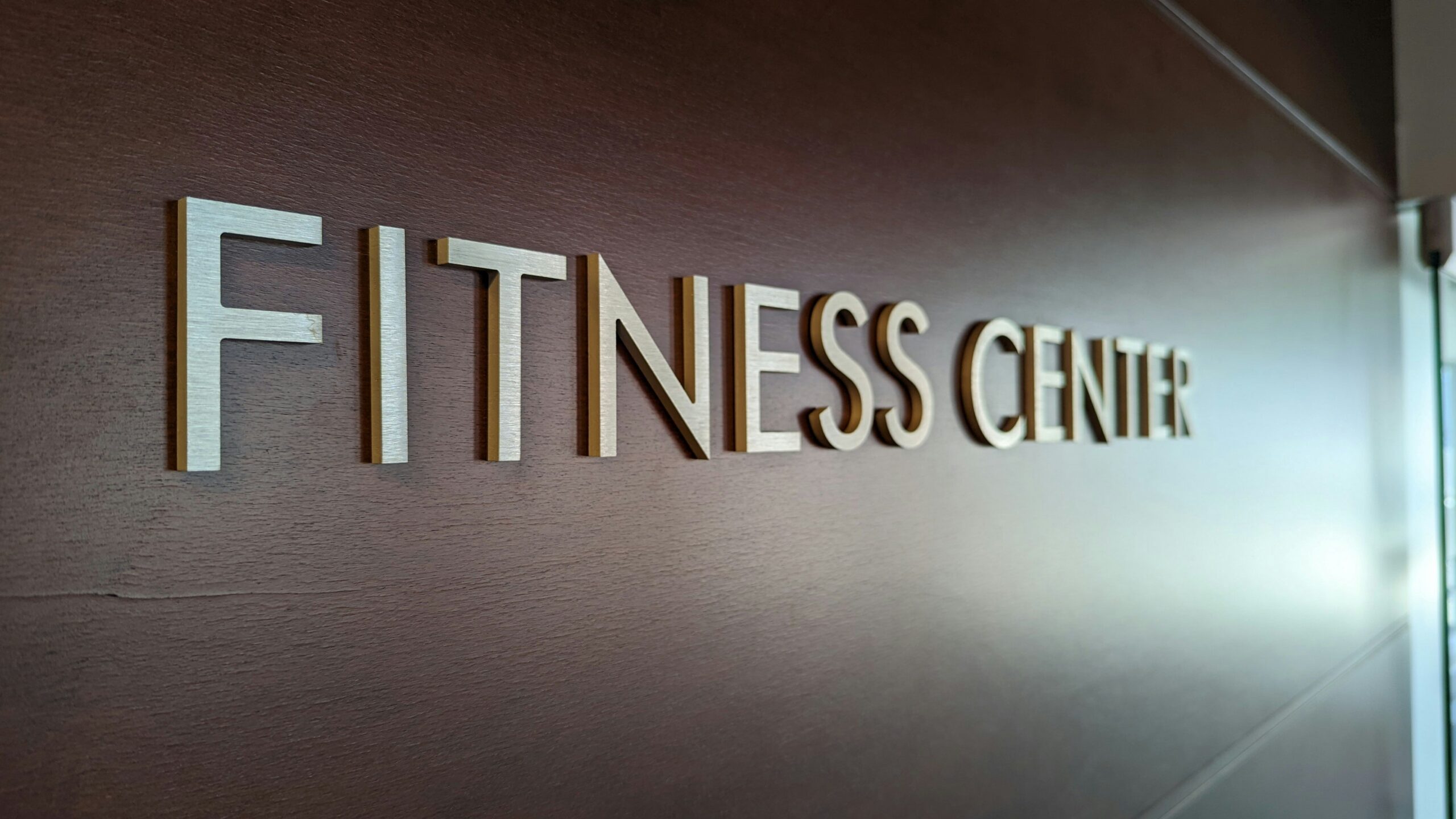 Pilates mats lined up for a class