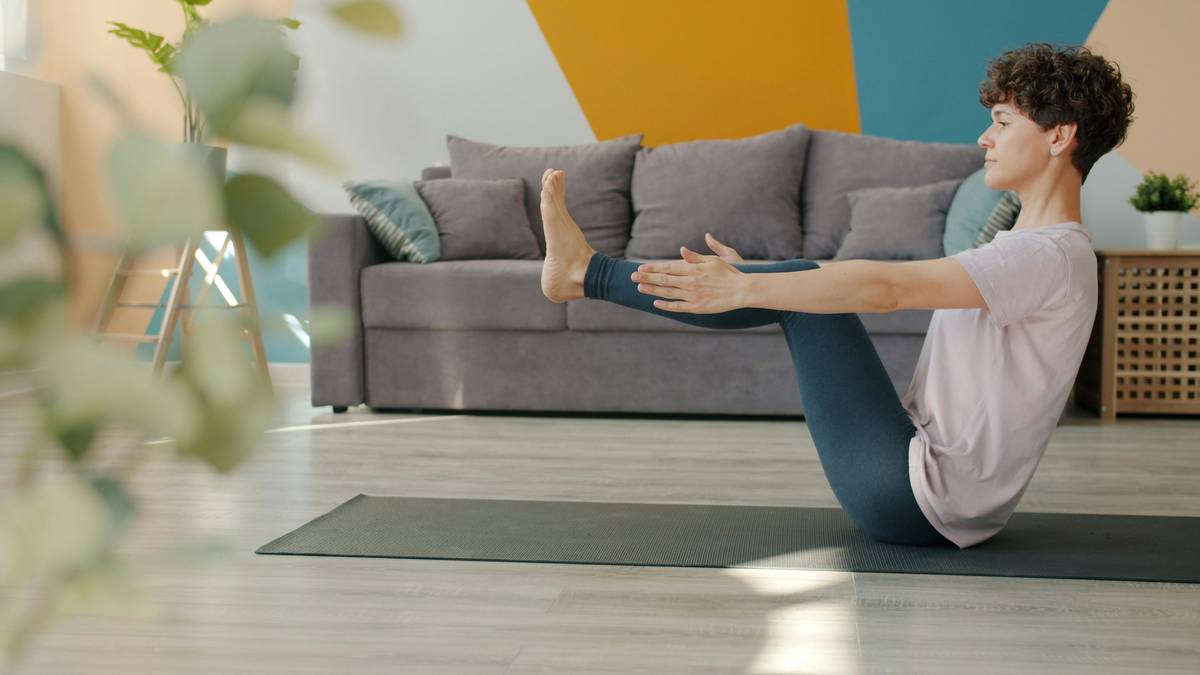A resistance band used for assisted pilates movements.